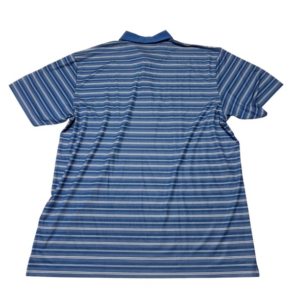 Callaway Mens Golf Polo Shirt 2XLT Bright Cobalt Stripe Stretch Sun Protection - Picture 2 of 9